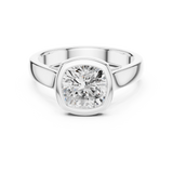Gold Jewelry L36-3, Cushion center stone, White Gold, view 4