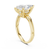 Gold Ring DDLR-175, Marquise center stone, Yellow Gold, view 1