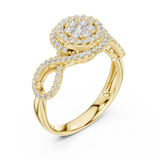 Gold Ring DDLR-757, Yellow Gold, view 2