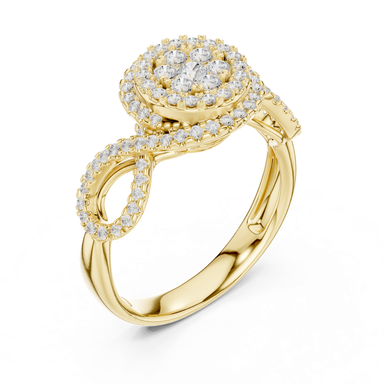Gold Ring DDLR-757, Yellow Gold, view 2