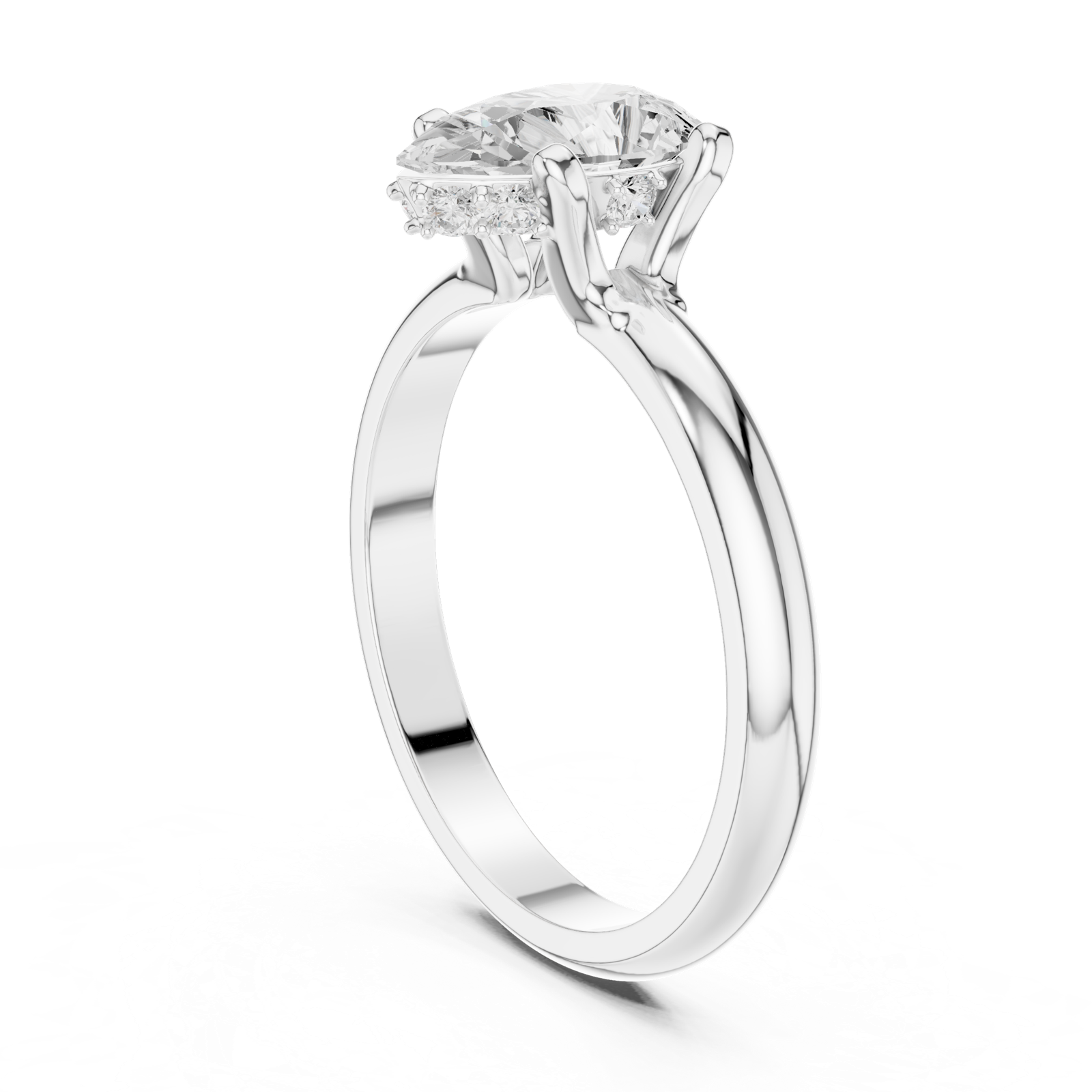 Gold Ring DDLR-1059, White Gold, view 1