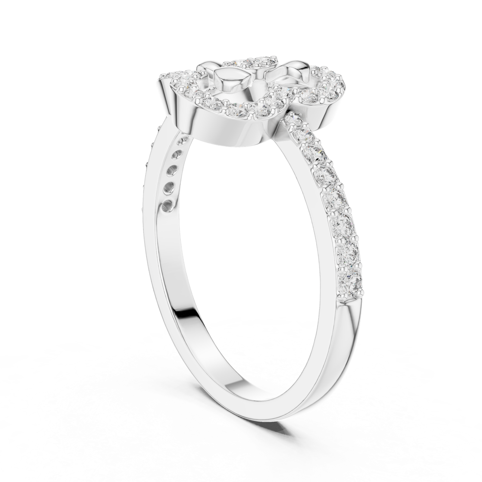 Gold Ring LR-01 (69), White Gold