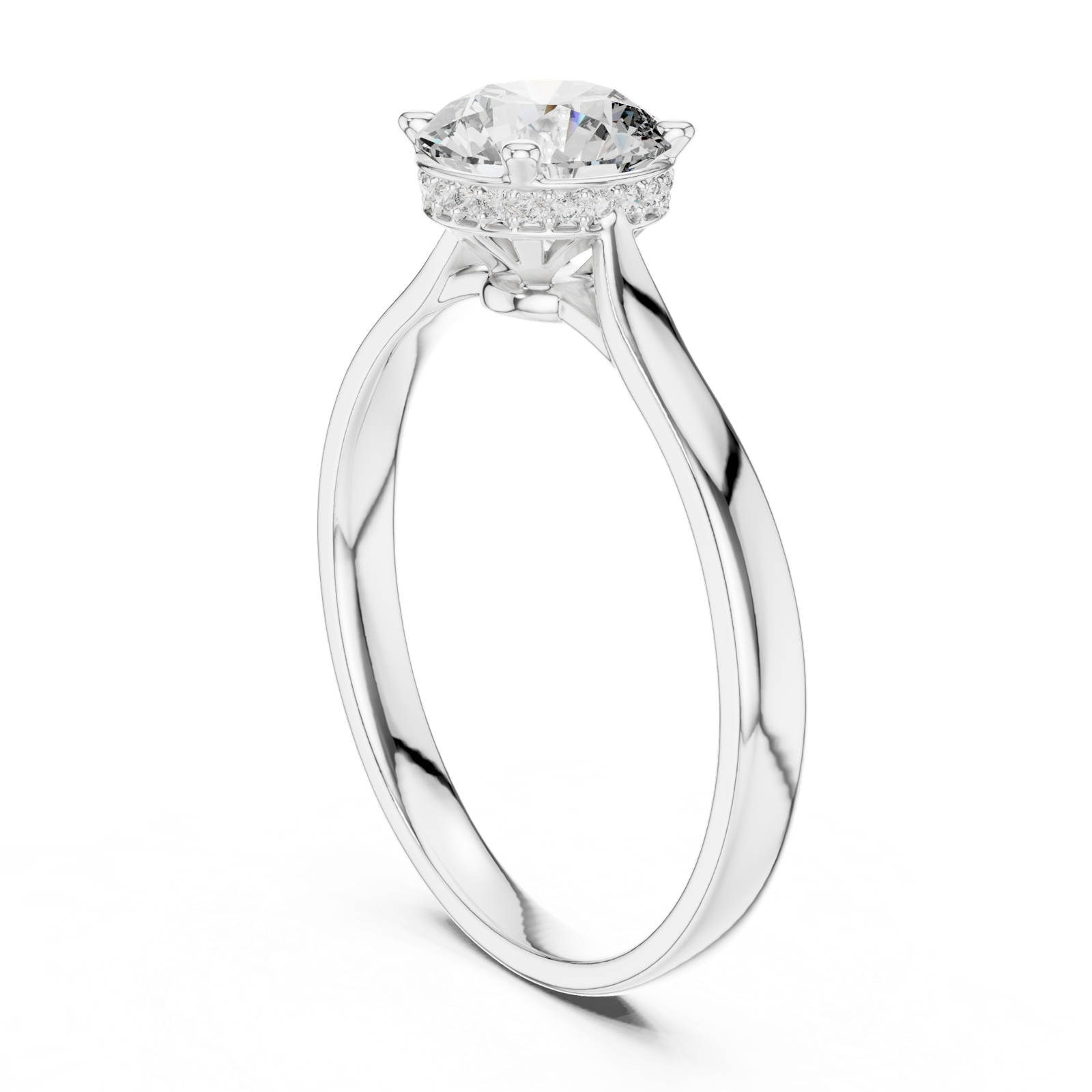 Gold Ring 00001L (4), White Gold, view 1