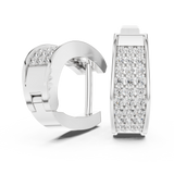 Gold Earrings L03-14, White Gold, view 1