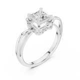 Gold Ring DDLR-514, White Gold, view 2