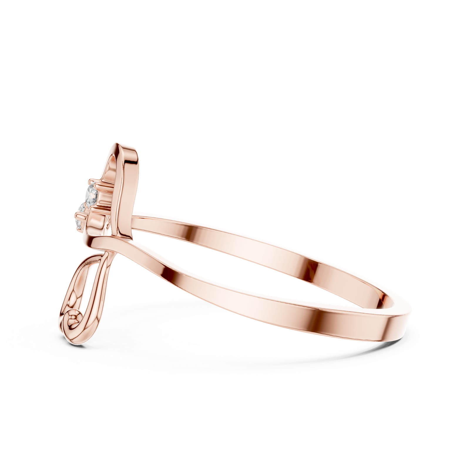 Gold Ring 1 (127), Rose Gold, view 3