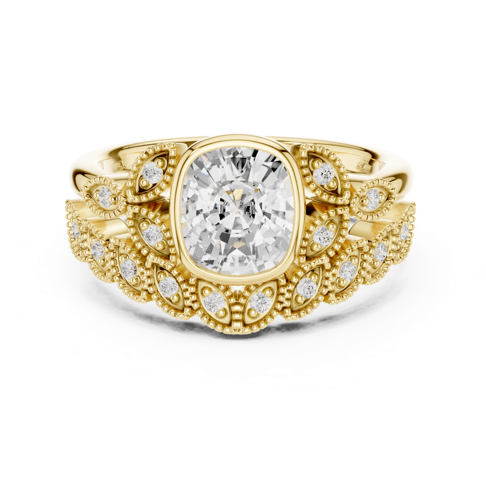 Gold Ring DDLR-290, Yellow Gold, view 4