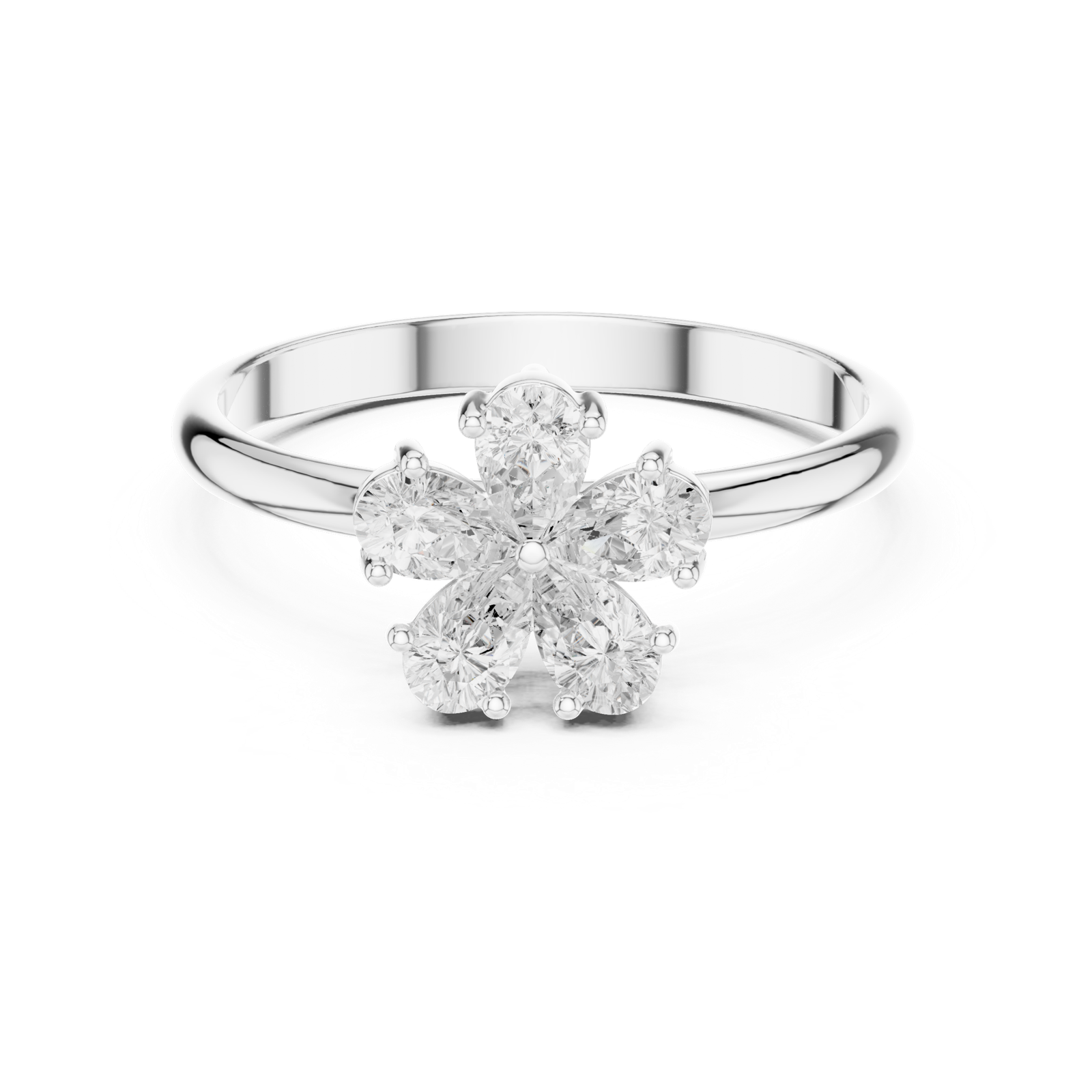 Gold Ring HLR-92, White Gold, view 4