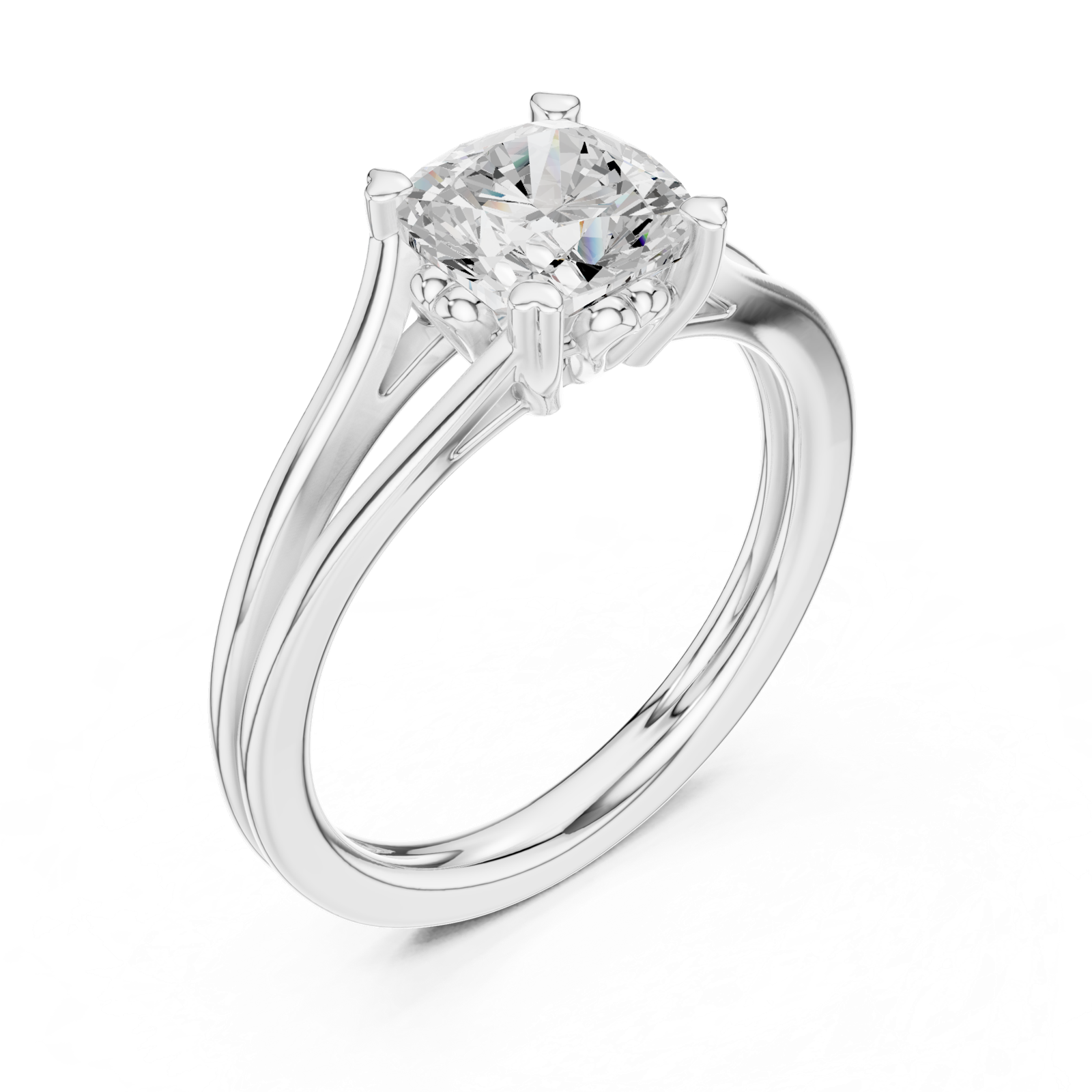 Gold Ring DDLR-574, White Gold, view 2
