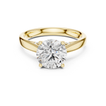 Gold Jewelry L36-18, Round center stone, Yellow Gold, view 4