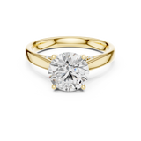 Gold Jewelry L36-18, Round center stone, Yellow Gold, view 4