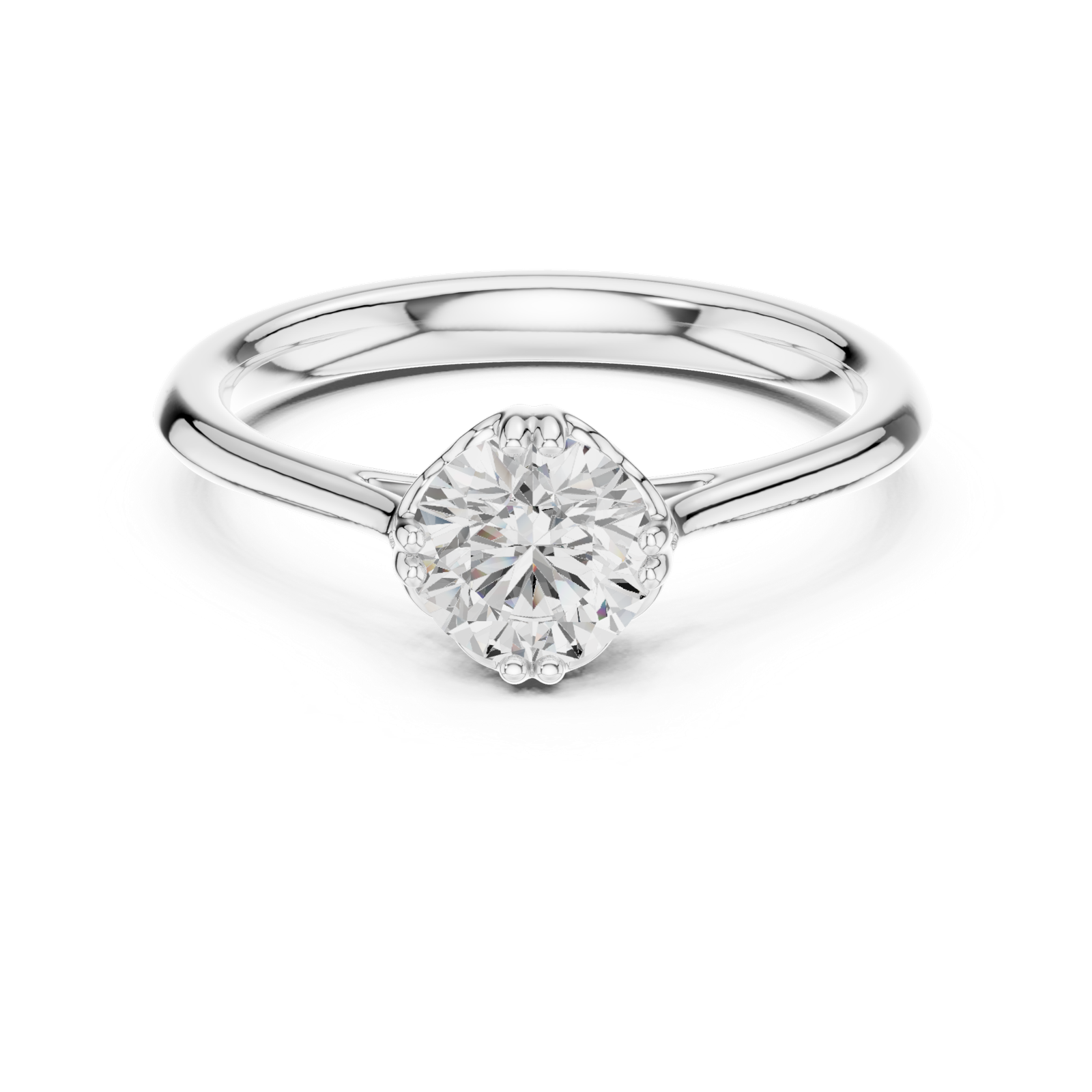 Gold Ring DDLR-553, White Gold, view 4