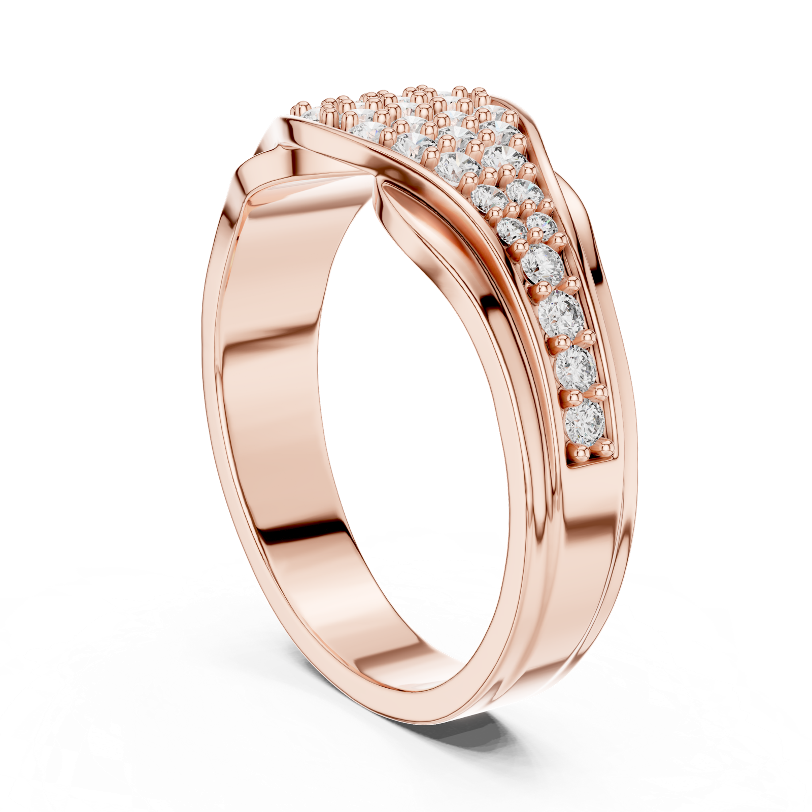 Gold Ring L03-1244, Rose Gold