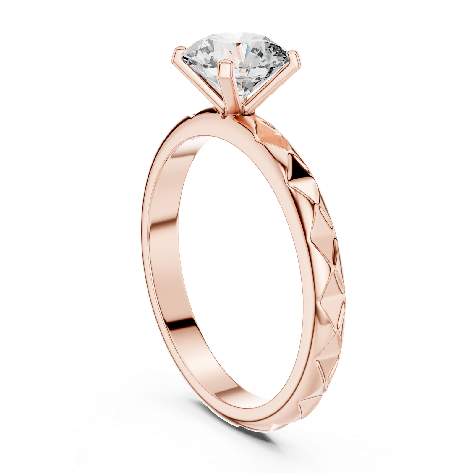 Gold Ring LR-0020, Rose Gold, view 1