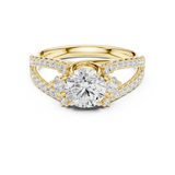 Gold Ring DDLR-794, Yellow Gold, view 4