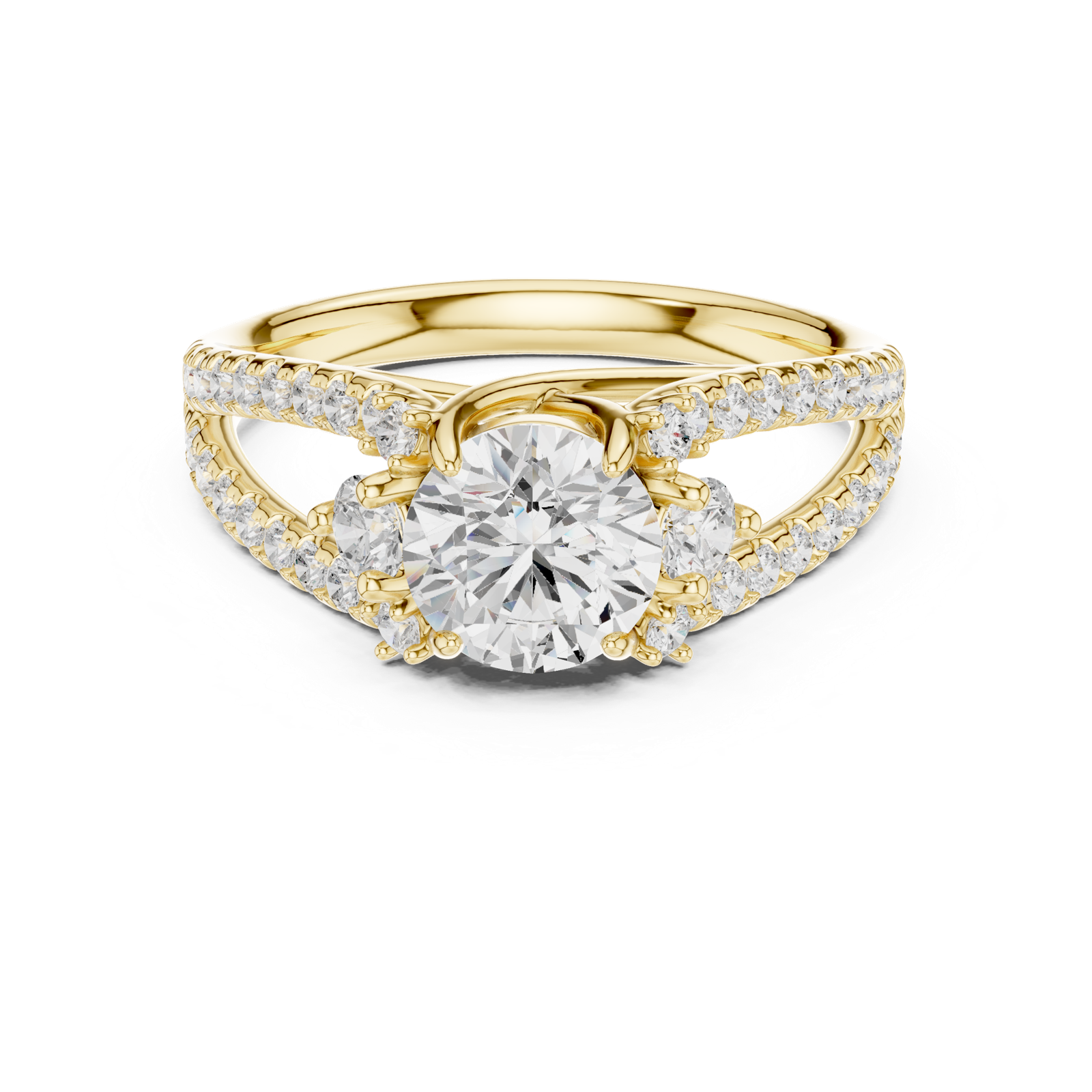Gold Ring DDLR-794, Yellow Gold, view 4