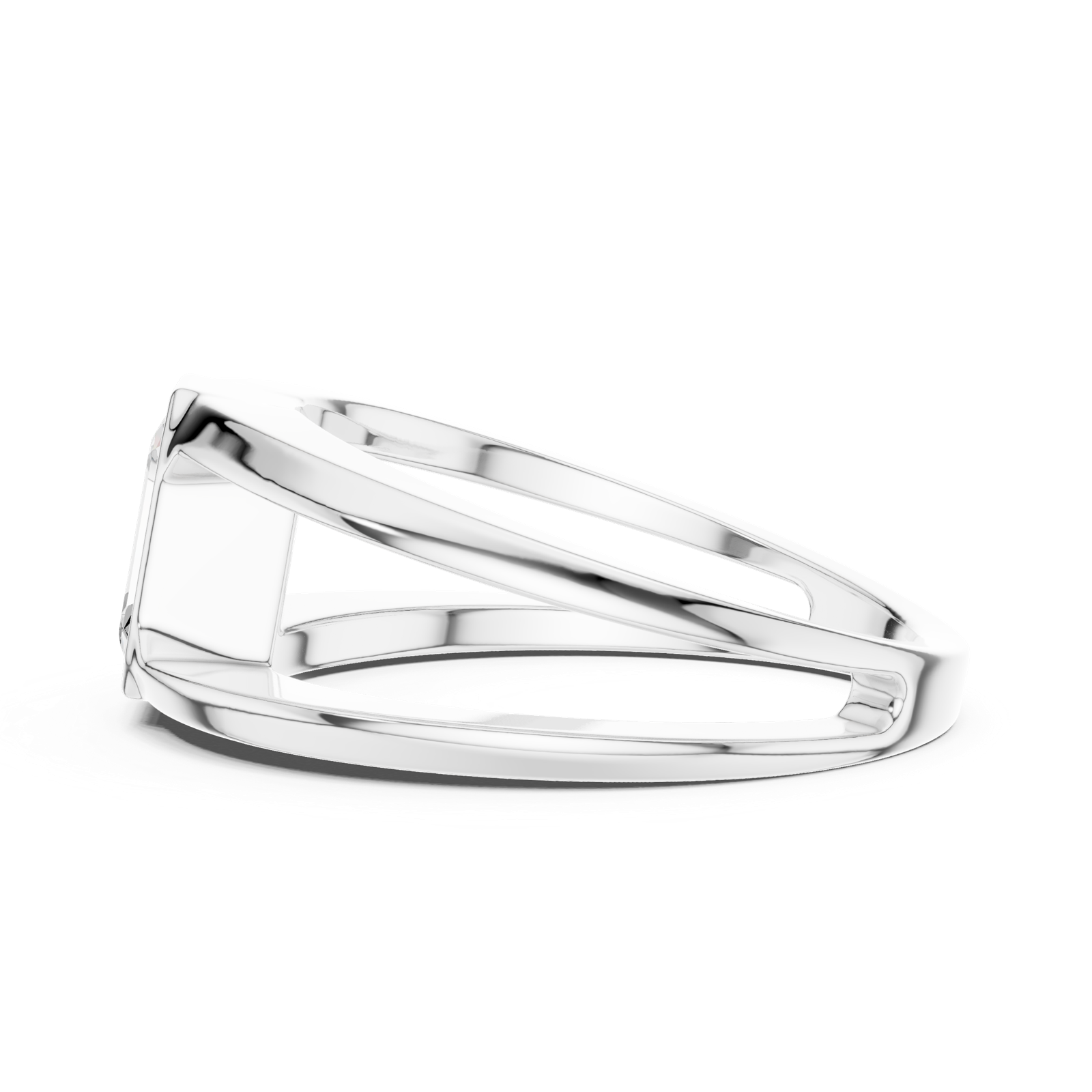 Gold Ring SBMR(42), White Gold, view 3