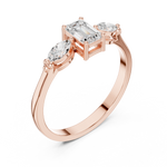 Gold Ring HLR-68, Rose Gold, view 2