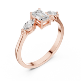 Gold Ring HLR-68, Rose Gold, view 2