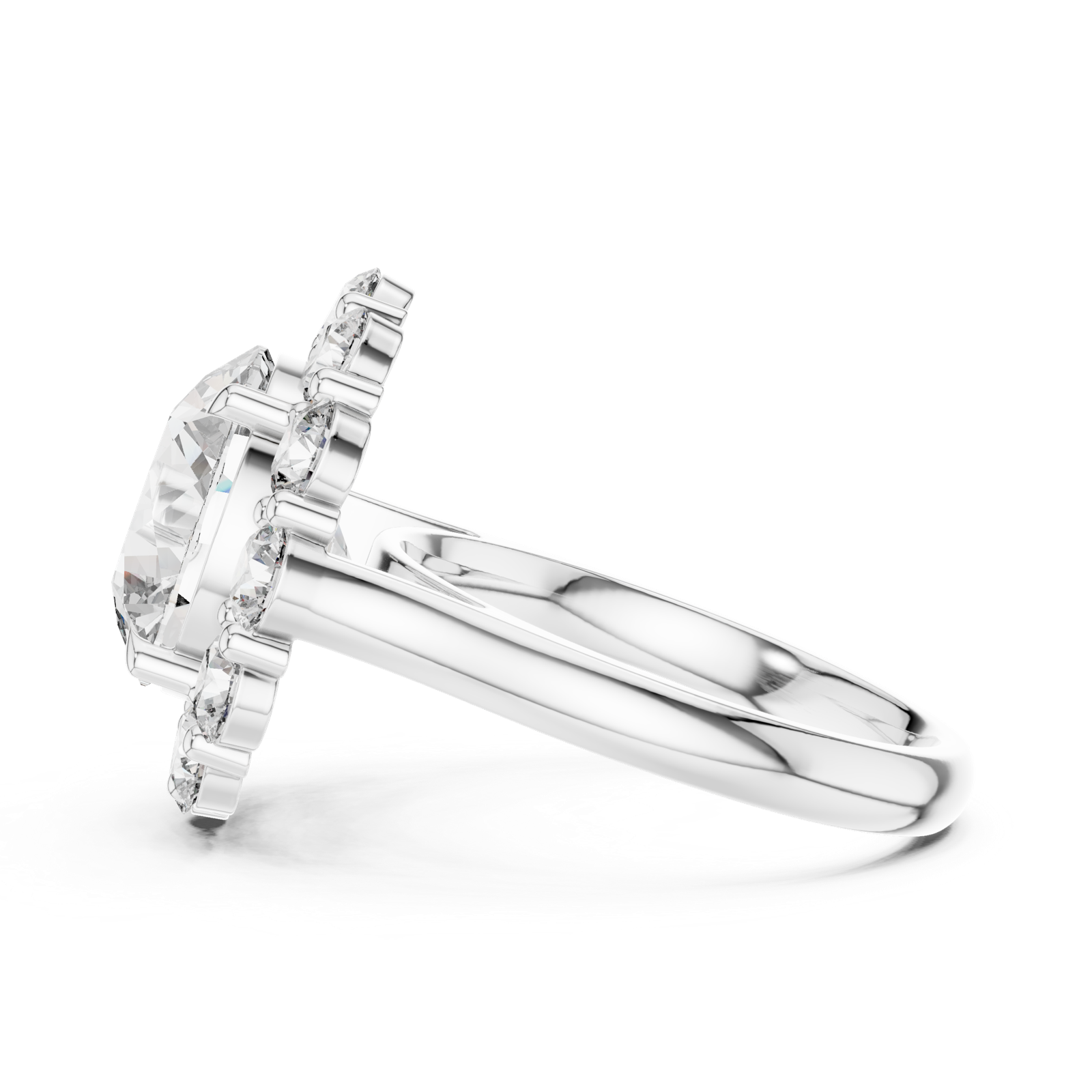Gold Pendant 9-10025L_09, White Gold, view 3