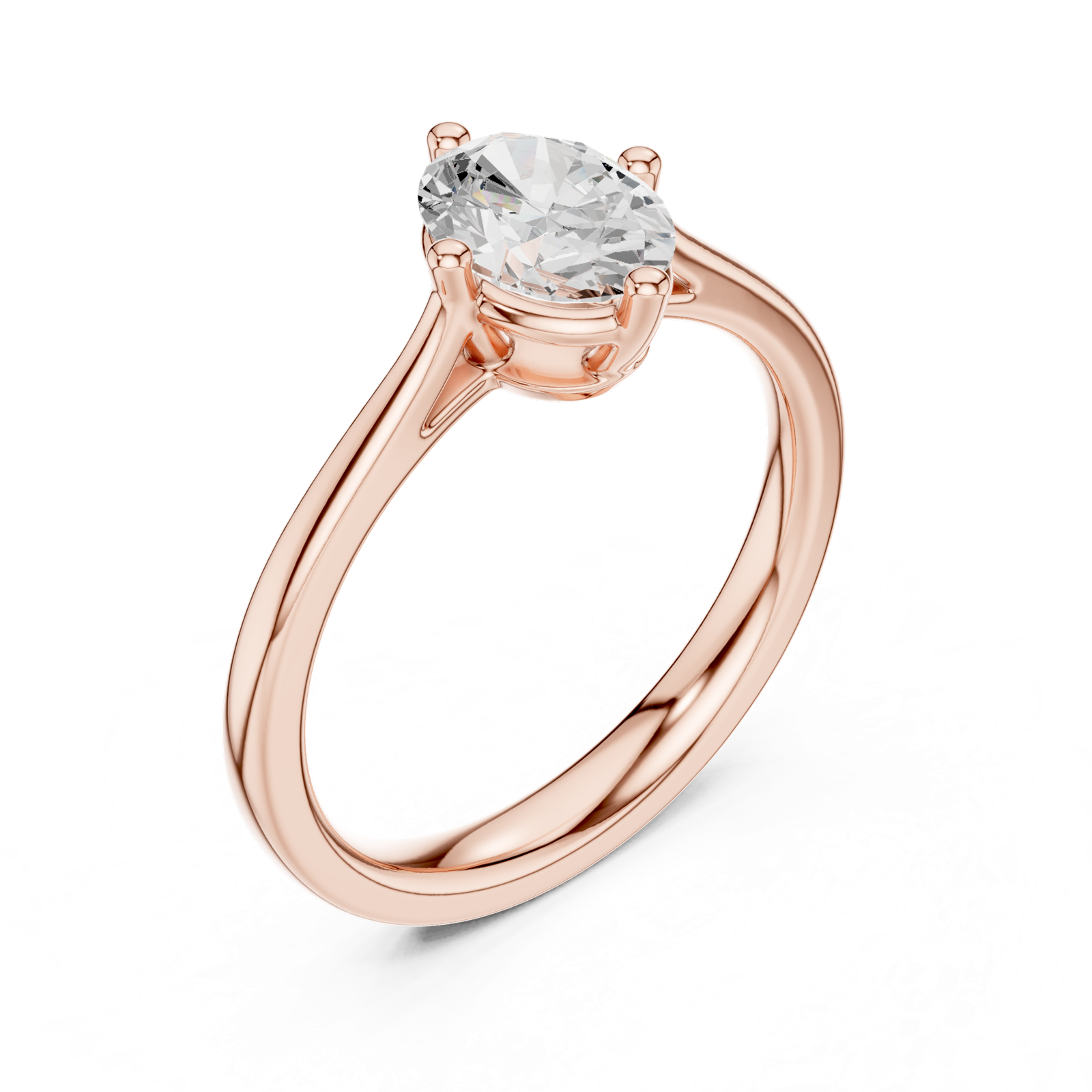 Gold Ring DDLR-569, Rose Gold, view 2
