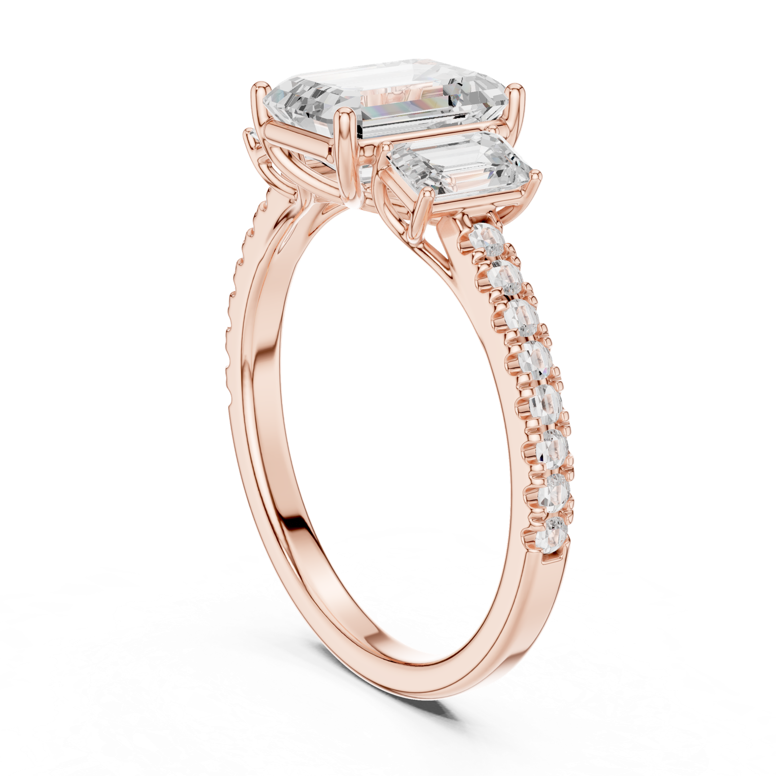 Gold Ring DDLR-790, Rose Gold, view 1