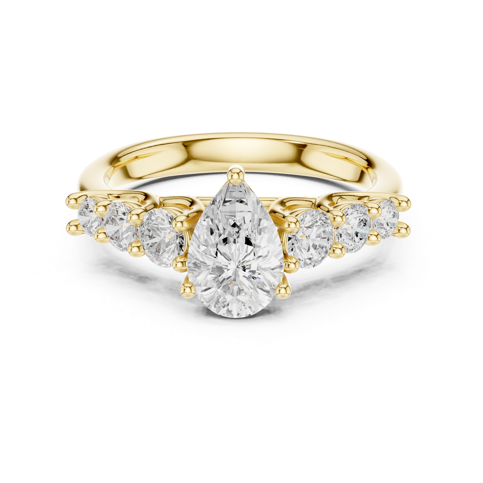 Gold Ring DDLR-705, Yellow Gold, view 4