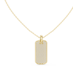 14K Solid Gold Lab Diamond Pendant Necklace, Yellow Gold, view 1