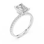 Gold Ring DDLR-1011, White Gold, view 2