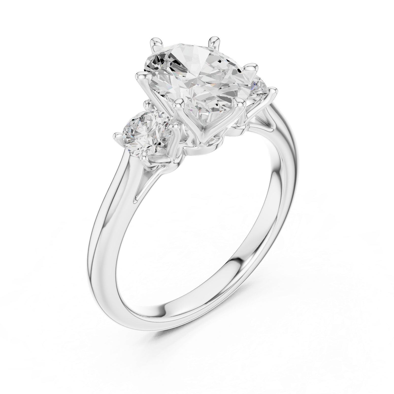 Gold Ring DDLR-895, White Gold, view 2