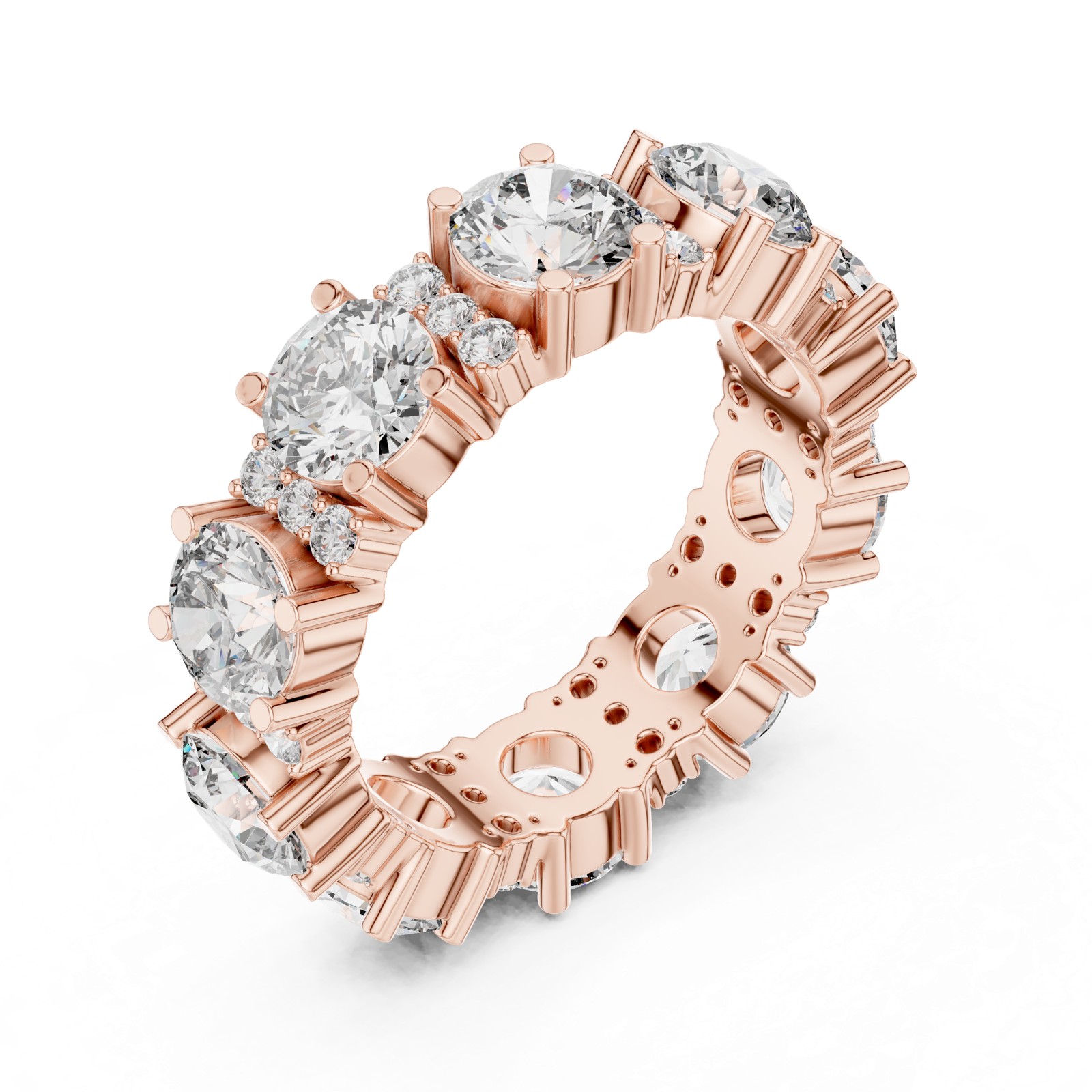 Gold Ring DDLR-232, Rose Gold, view 2