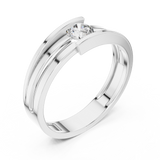 Gold Ring HLR-05 3MM, White Gold, view 2