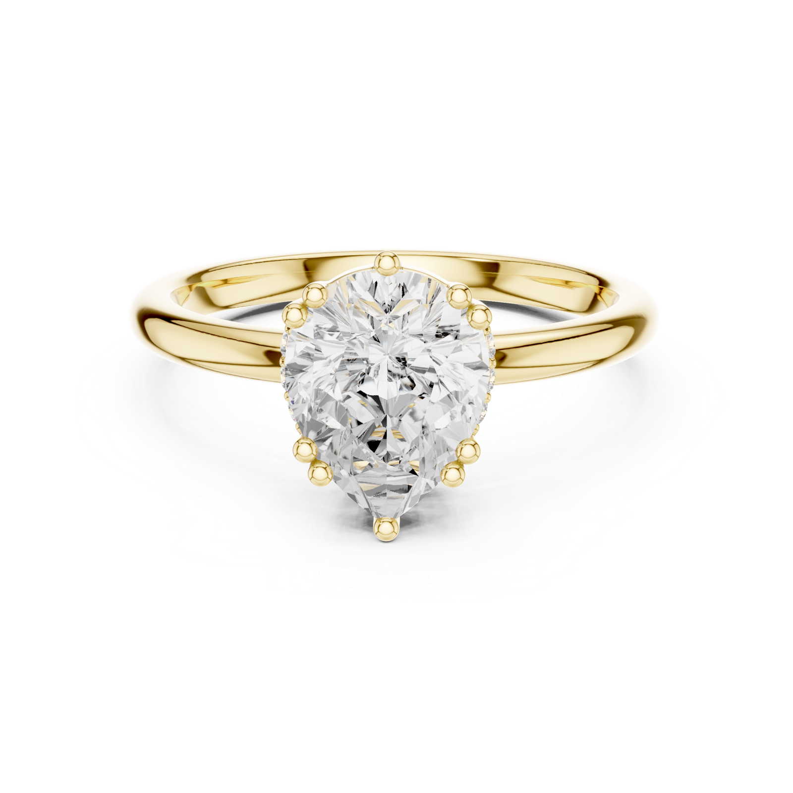 Gold Ring DDLR-928, Yellow Gold, view 4