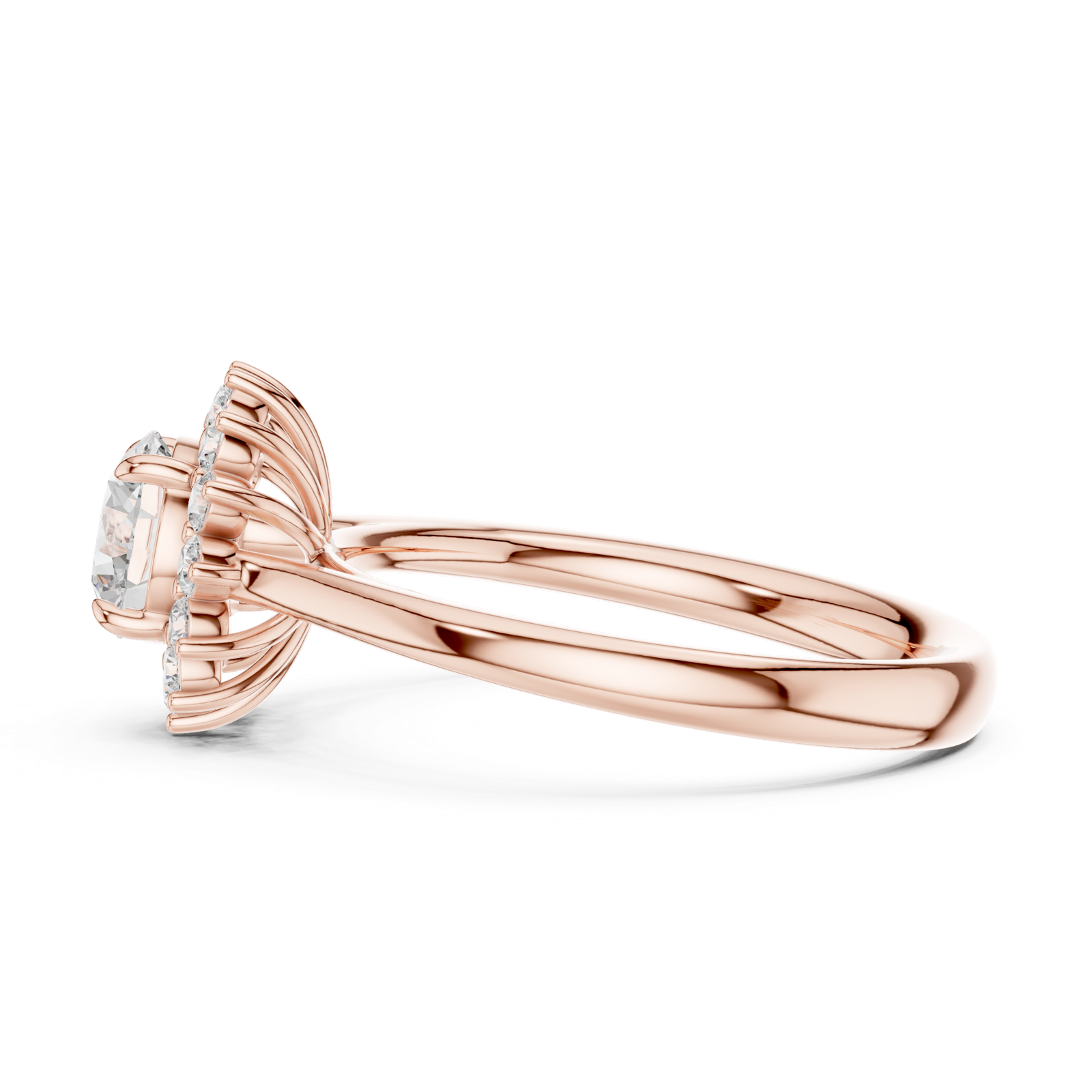 Gold Ring DDLR-673, Rose Gold, view 3