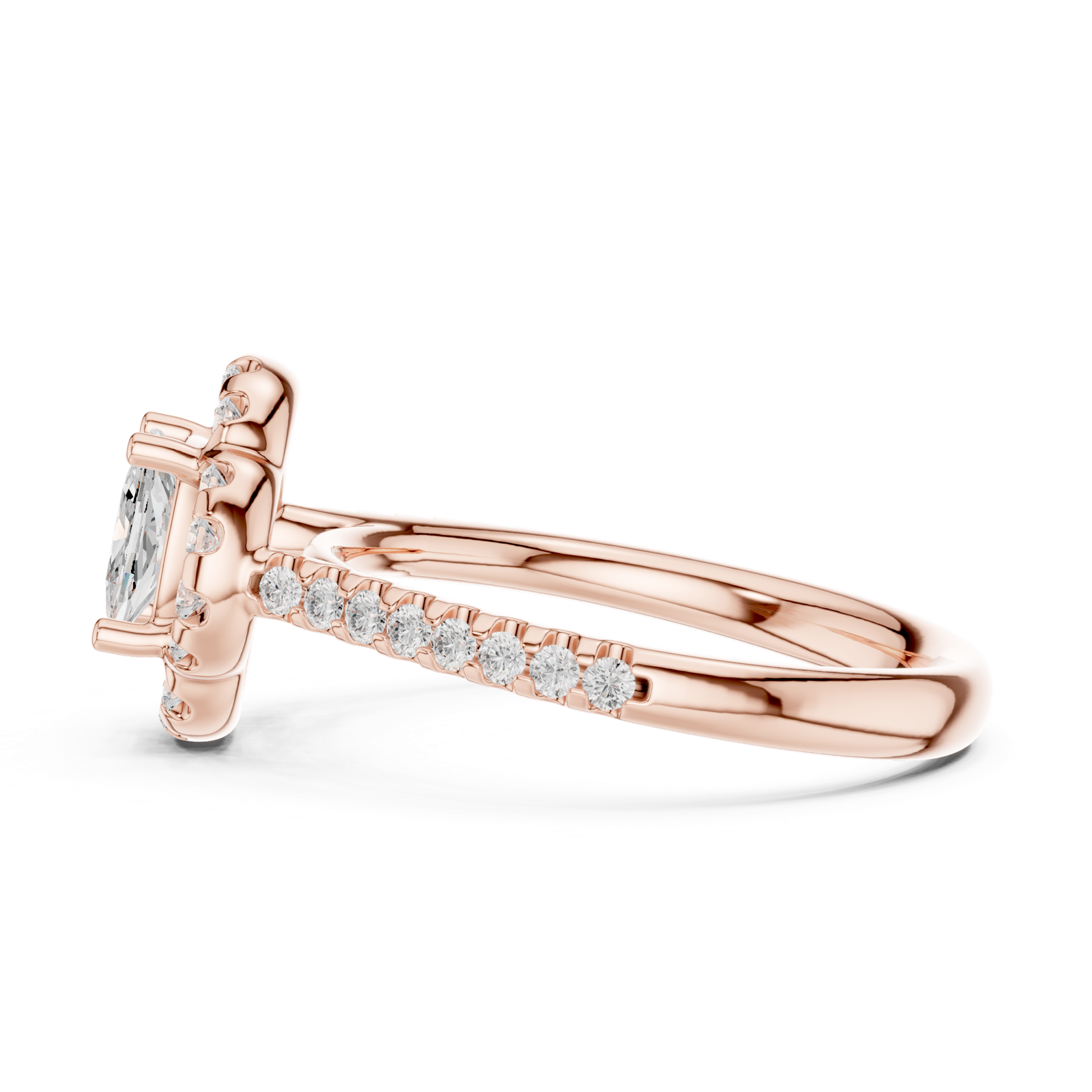 Gold Ring DDLR-535, Rose Gold, view 3