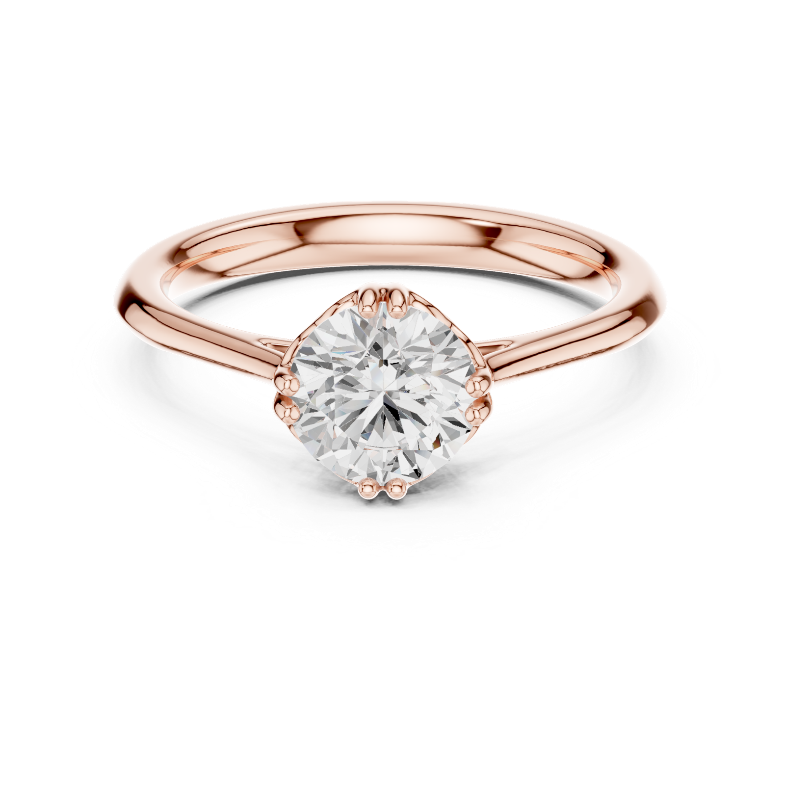 Gold Ring DDLR-552, Rose Gold, view 4