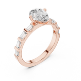 Gold Ring DDLR-1095, Rose Gold, view 2