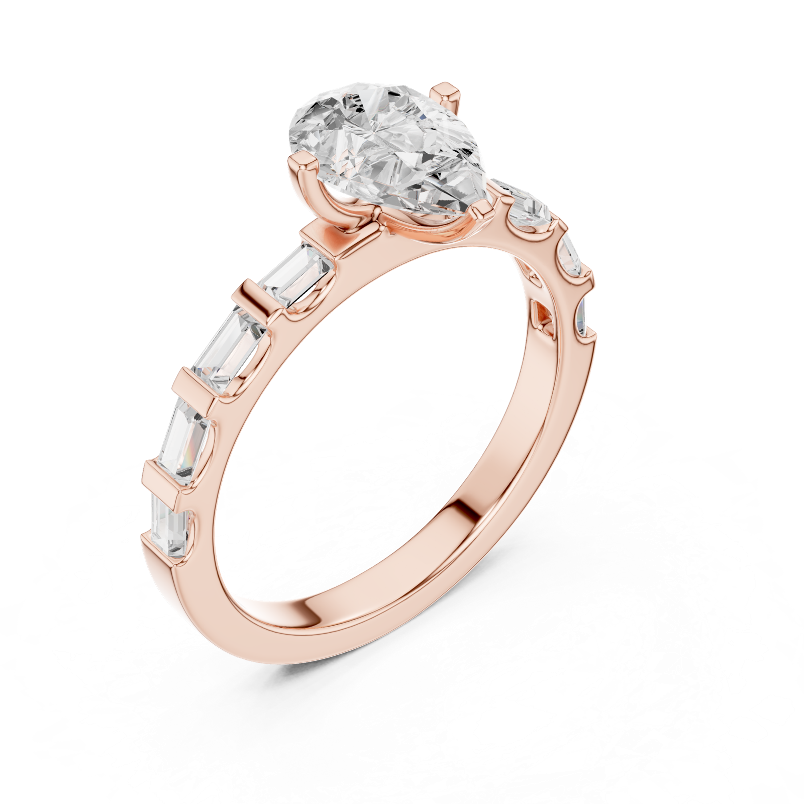 Gold Ring DDLR-1095, Rose Gold, view 2