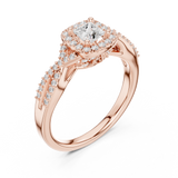 Gold Ring LR-0273, Rose Gold, view 2