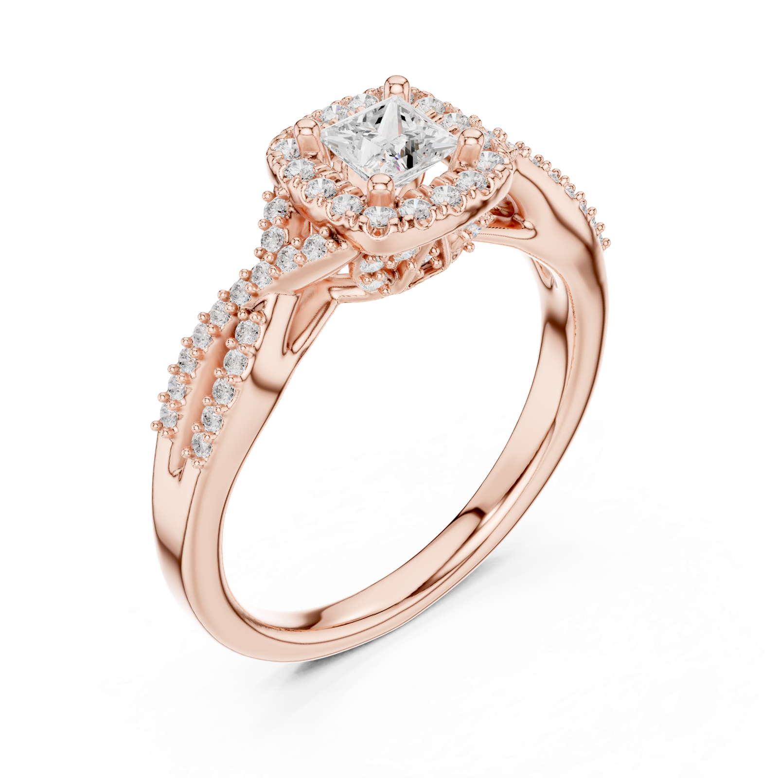 Gold Ring LR-0273, Rose Gold, view 2