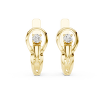 Gold Earrings L03-15, Yellow Gold, view 4