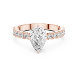 Gold Ring DDLR-1082, Rose Gold, view 4