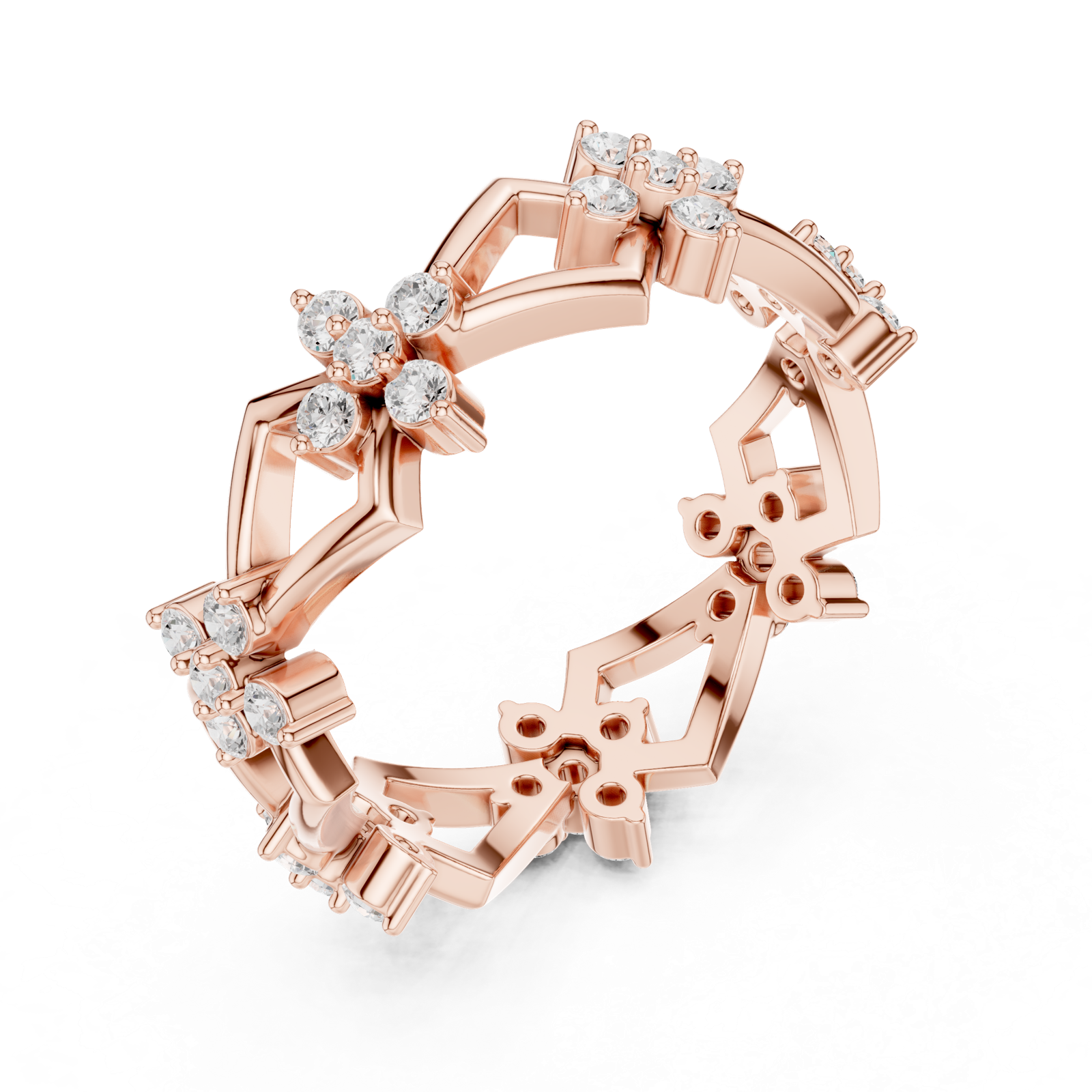 Gold Ring R32, Rose Gold, view 2
