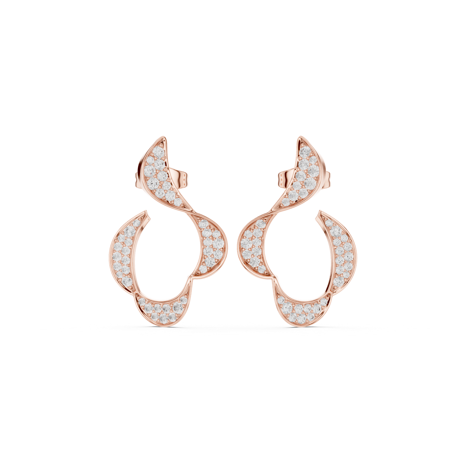 Gold Earrings SBER(37), Rose Gold
