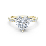 Gold Jewelry L36-16, Heart center stone, Yellow Gold