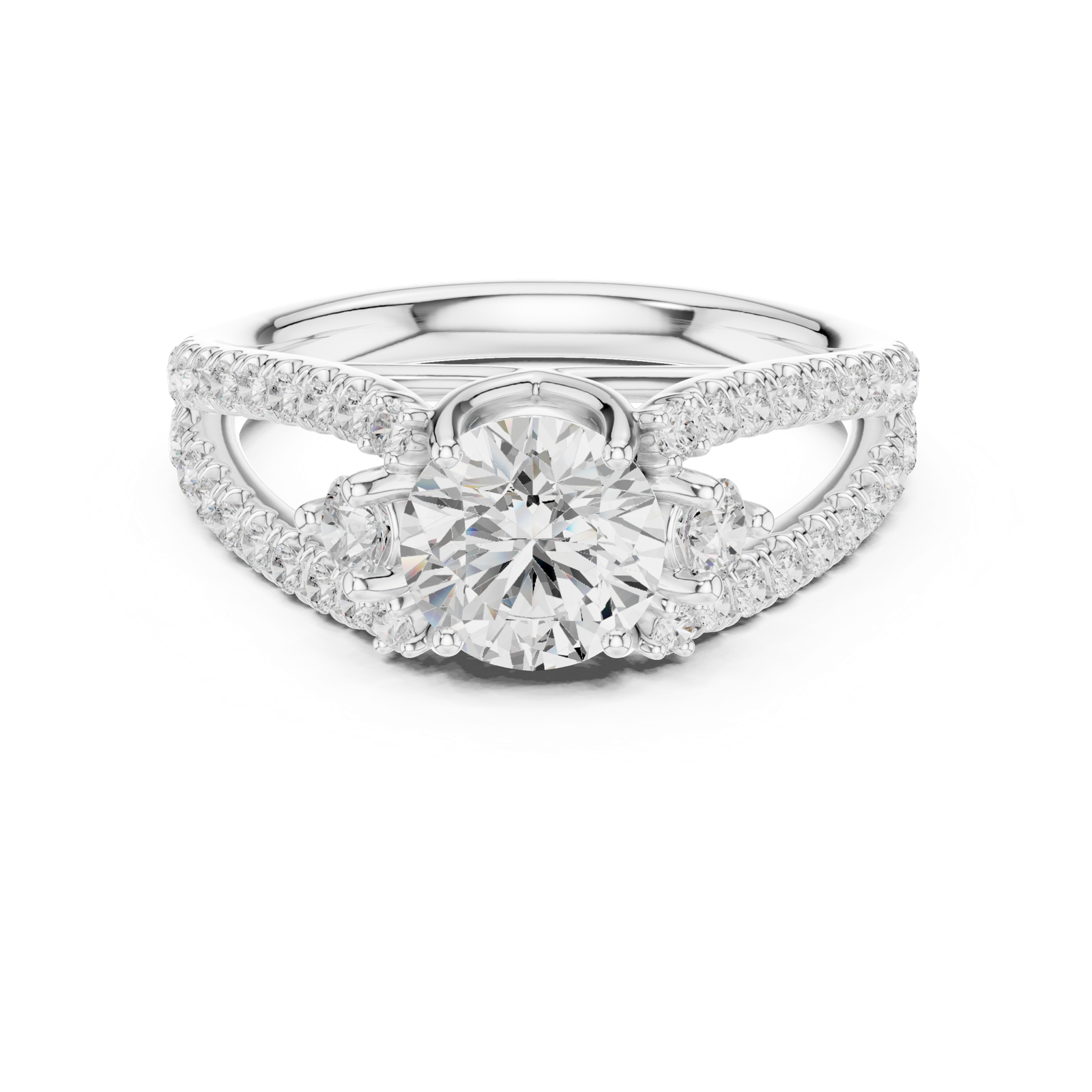 Gold Ring DDLR-682, White Gold, view 4