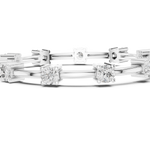 14K Solid Gold Lab Diamond Bracelet, White Gold, view 3