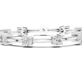 14K Solid Gold Lab Diamond Bracelet, White Gold, view 3