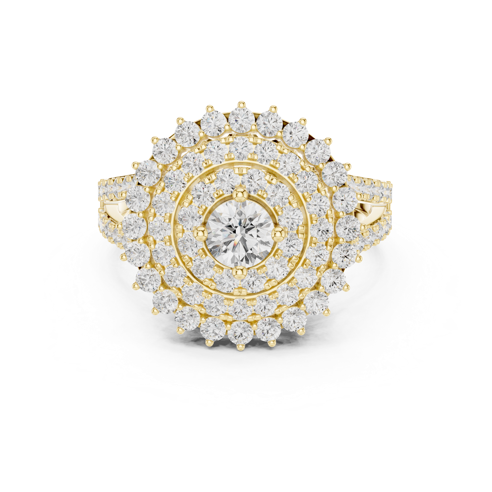Gold Ring DDLR-761, Yellow Gold, view 4