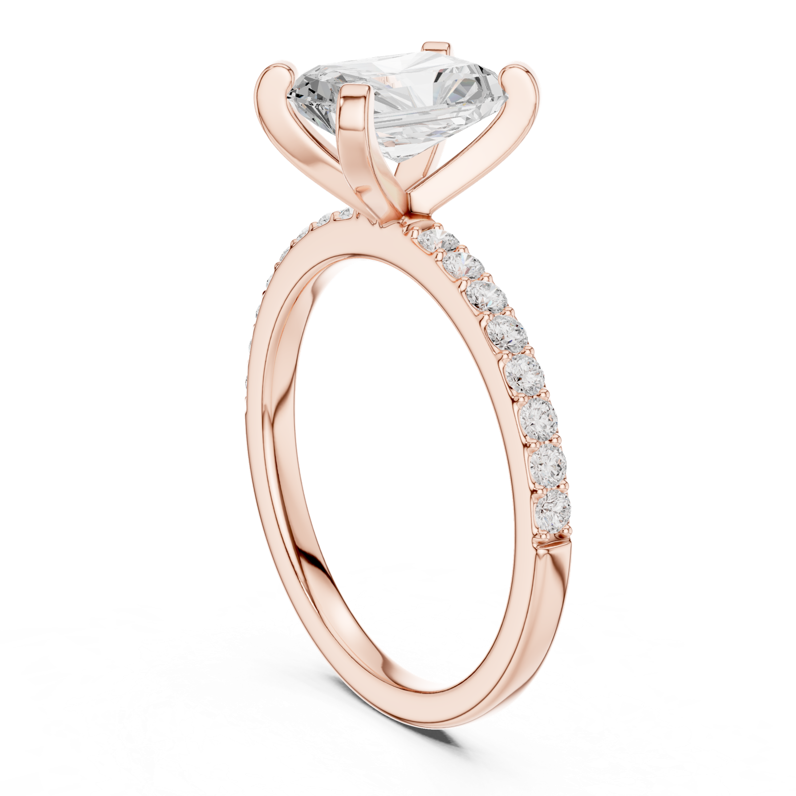 Gold Ring DDLR-891, Rose Gold, view 1